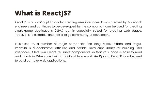 Django Vs React JS: What is the difference and which is the best? | PPT
