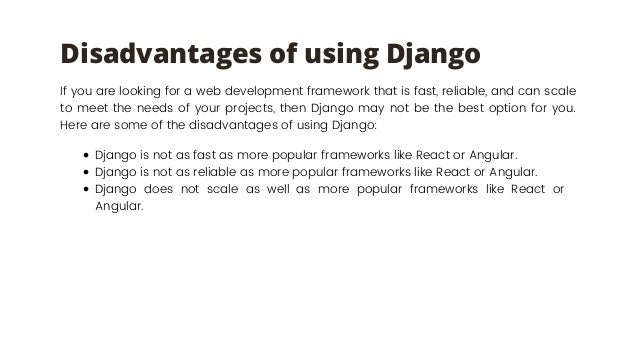 Django Vs React JS: What is the difference and which is the best? | PPT