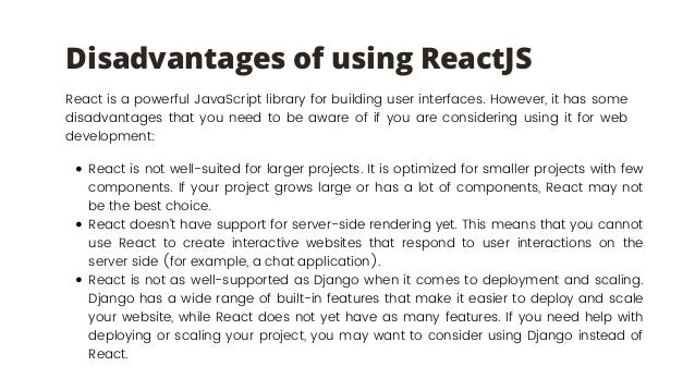Django Vs React JS: What is the difference and which is the best? | PPT