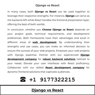 Django vs React: Which is Better for Web Development? - Semiosis ...