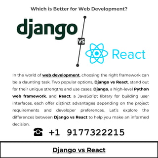 Django vs React: Which is Better for Web Development? - Semiosis ...