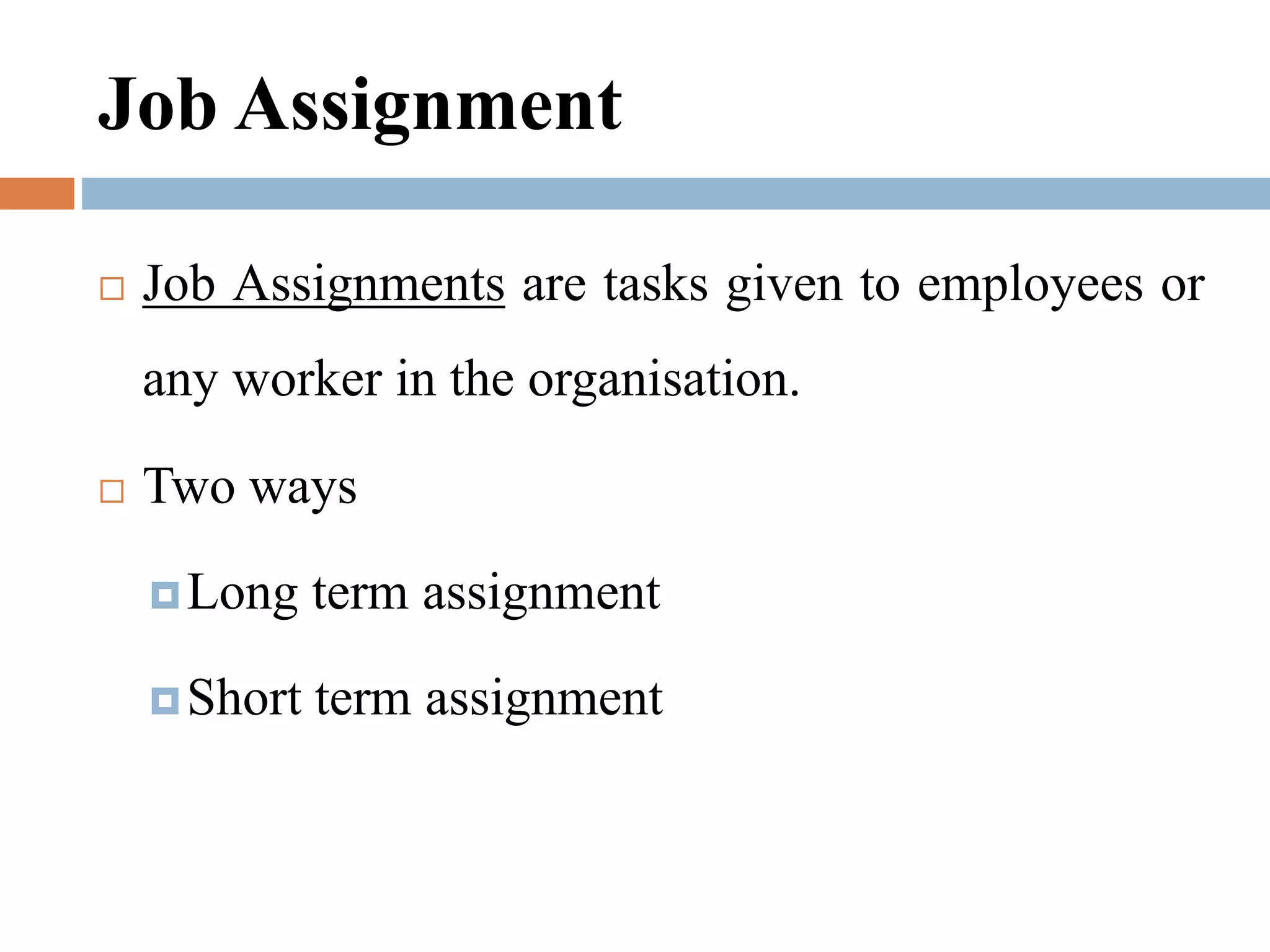 Developmental job Assignment (DJA) | PPTX