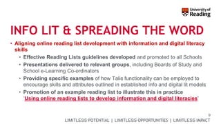 Developing Information and Digital Literacies with Online Reading Lists - Kerry Webb | Talis Insight Europe 2016