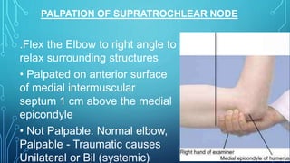 Supratrochlear Node Function Elbow examination and its clinical applied | PPTX