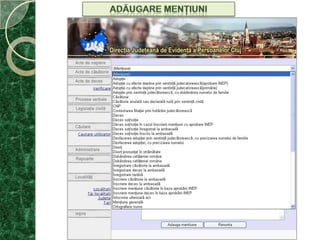 ADĂUGARE MENŢIUNI