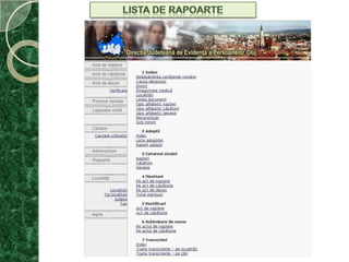 LISTA DE RAPOARTE