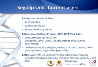 Biosciences eastern and central Africa – International Livestock Research Institute (BecA-ILRI) Hub: Its role on enhancing science and technology capacity in Africa