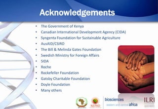 Biosciences eastern and central Africa – International Livestock Research Institute (BecA-ILRI) Hub: Its role on enhancing science and technology capacity in Africa