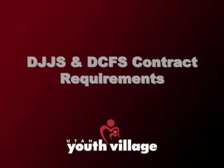 DJJS & DCFS Contract
   Requirements
 
