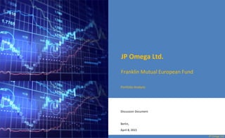 JP Omega Ltd.
Discussion Document
Berlin,
April 8, 2015
JP Omega Ltd.
JP Omega Ltd.
Portfolio Analysis
Franklin Mutual European Fund
 