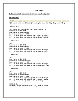 SQL Commands | PDF