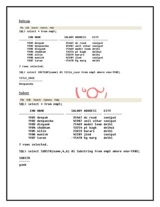 SQL Commands | PDF
