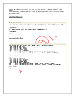 SQL Commands | PDF | Free Download