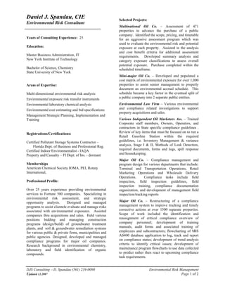 DJS Consulting, Daniel Spandau - CV and Services