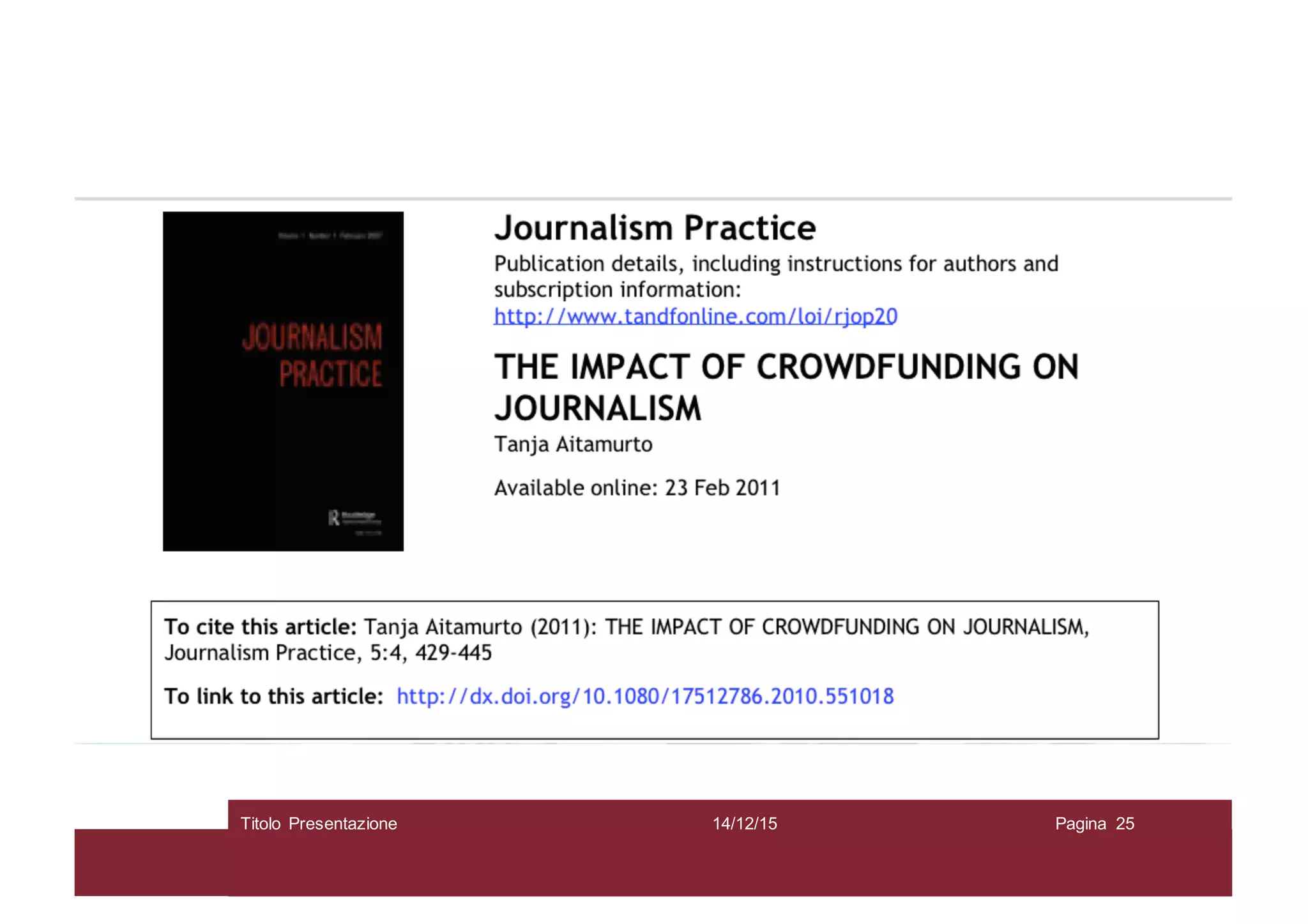 14/12/15Titolo Presentazione Pagina 25
 