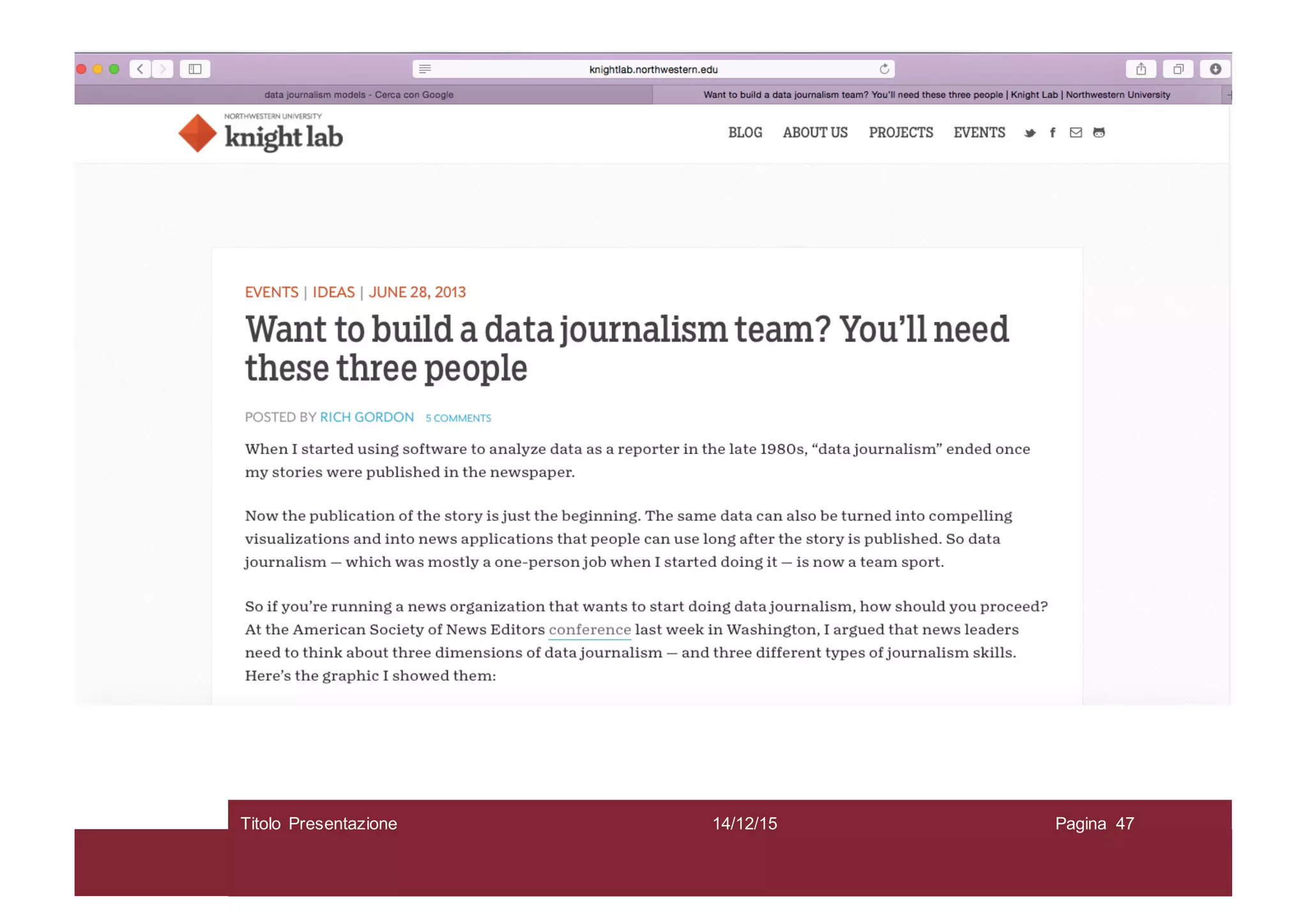 14/12/15Titolo Presentazione Pagina 47
 