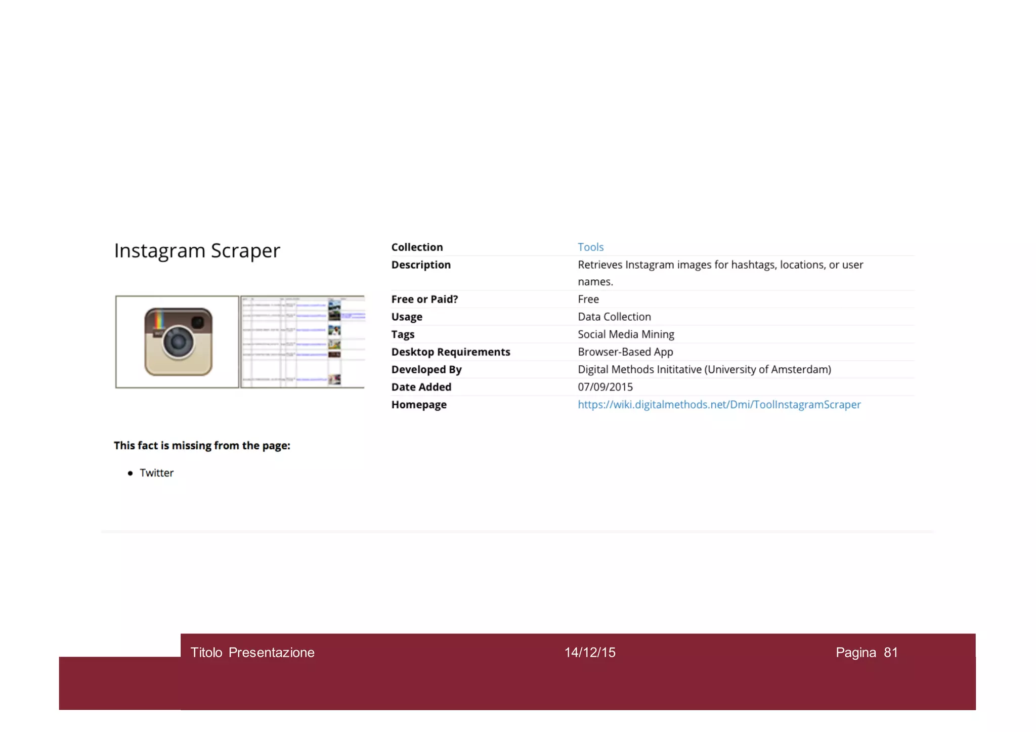 14/12/15Titolo Presentazione Pagina 81
 
