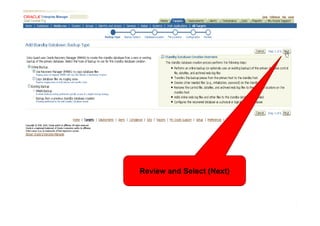 Review and Select (Next)
 
