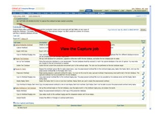 View the Capture job
 