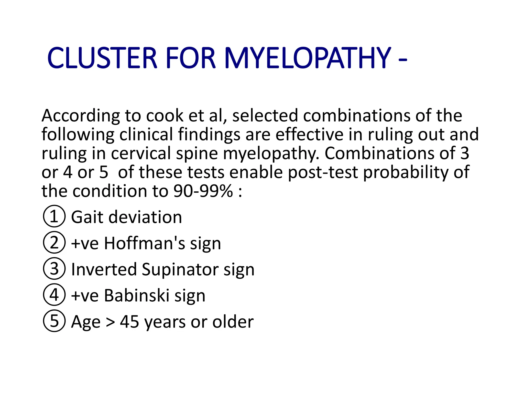 CERVICAL MYELOPATHY | PPTX
