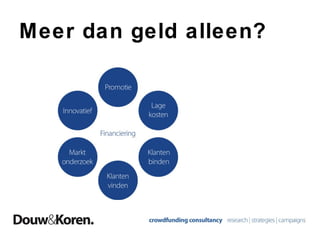 Meer dan geld alleen?

 