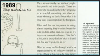 1989
Design Quarterly, No. 145
 