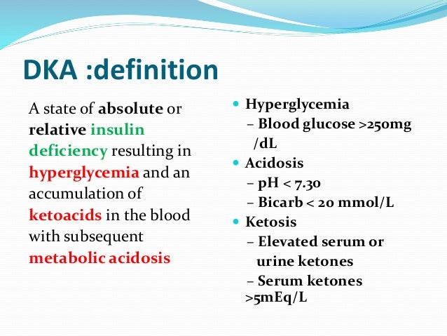 Diabetic Ketoacidosis in Children (DKA)