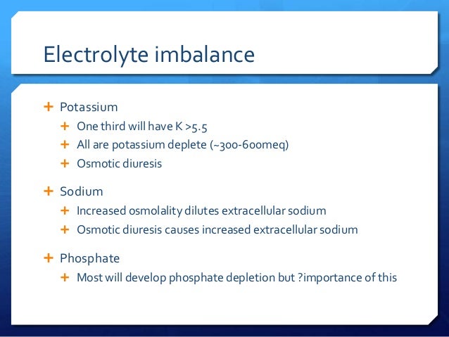 Diabetes electrolyte imbalance