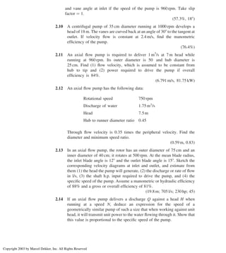 Fluid Mechanics and Turbo Design ch2 | PDF