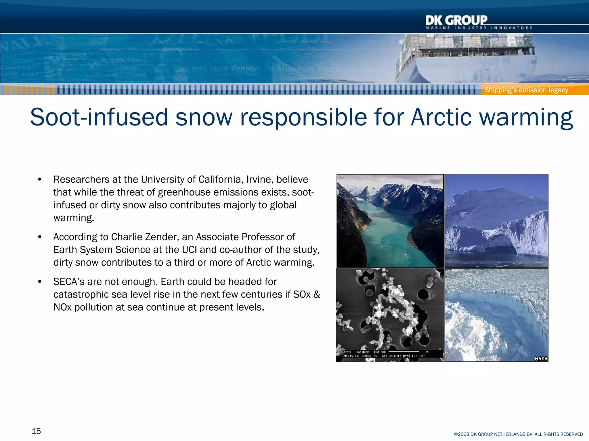 Container Ship - How to reduce effect on Climate and Pollution