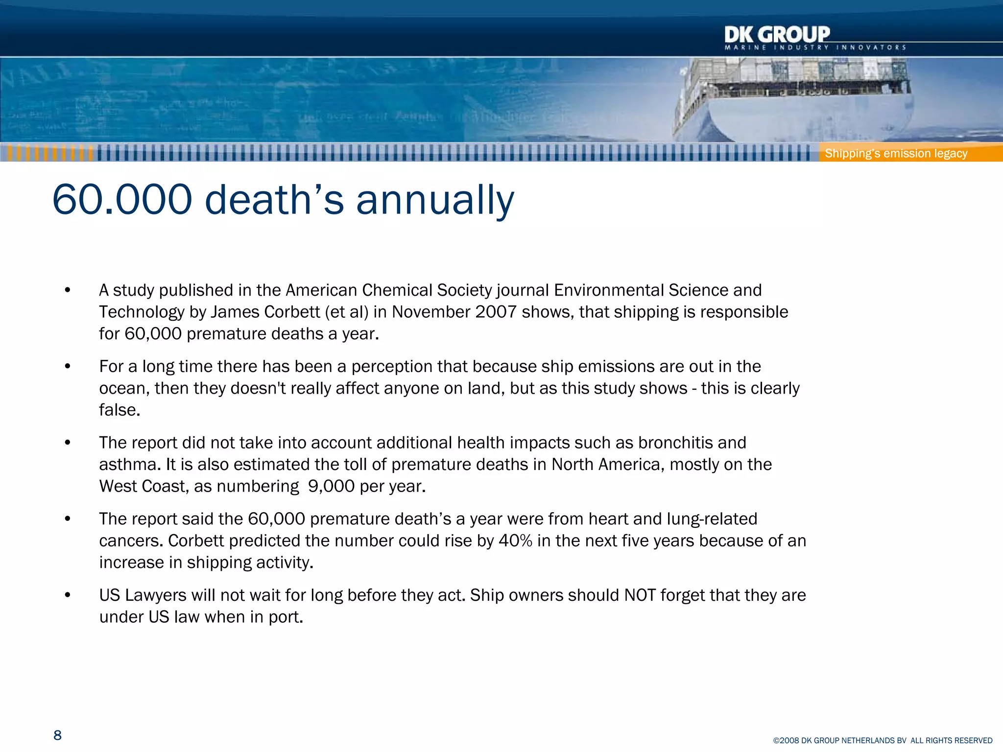 Container Ship - How to reduce effect on Climate and Pollution