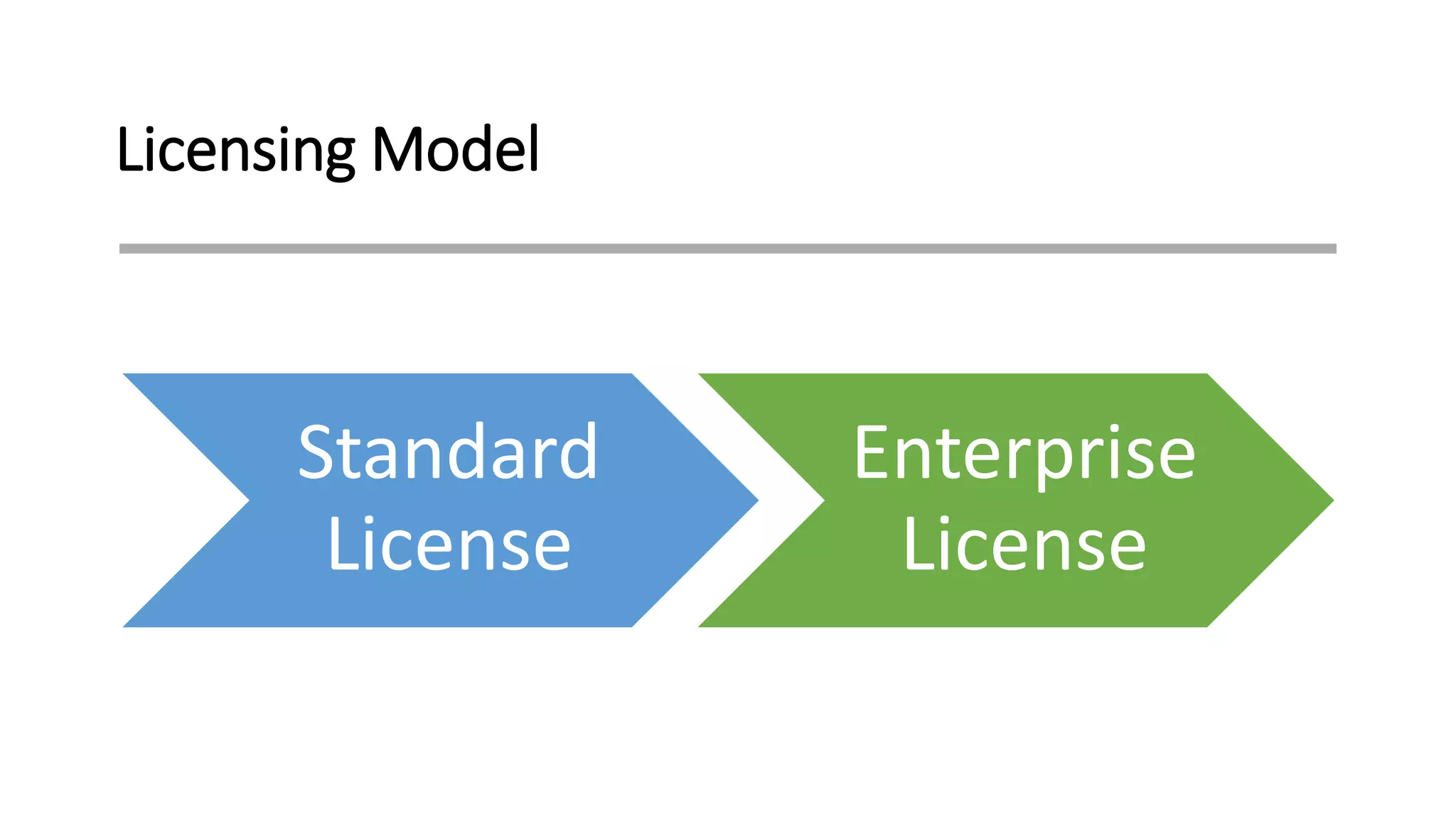 Licensing Model
Standard
License
Enterprise
License
 