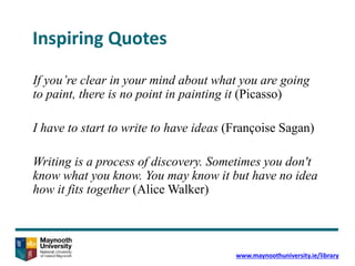 Inspiring Quotes
If you’re clear in your mind about what you are going
to paint, there is no point in painting it (Picasso...