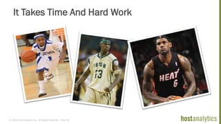 © 2013 Host Analytics Inc., All Rights Reserved -- Slide 30
It Takes Time And Hard Work
 