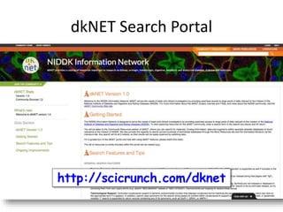dkNET Search Portal
http://scicrunch.com/dknet
 