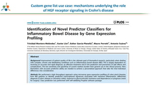 Custom gene list use case: mechanisms underlying the role
of HGF receptor signaling in Crohn’s disease
 