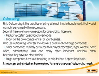 Back office support services