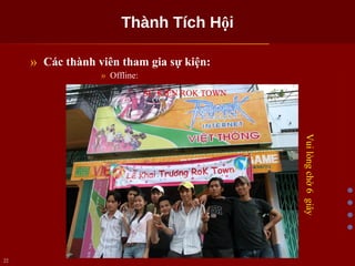 Thành Tích Hội Các thành viên tham gia sự kiện: Offline: Vui lòng chờ 6  giây 