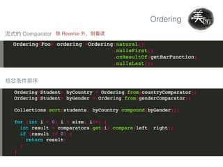 Ordering
Comparator Reverse
 