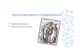 And some other reasons it’s not great science 2/2
Highly volatile measure
Obscures critical information
 