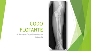 CODO
FLOTANTE
Dr. Leonardo Favio Chávez Gasque
Ortopedia
 