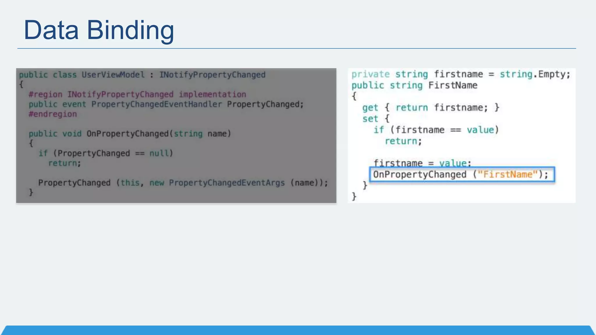 Data Binding
 