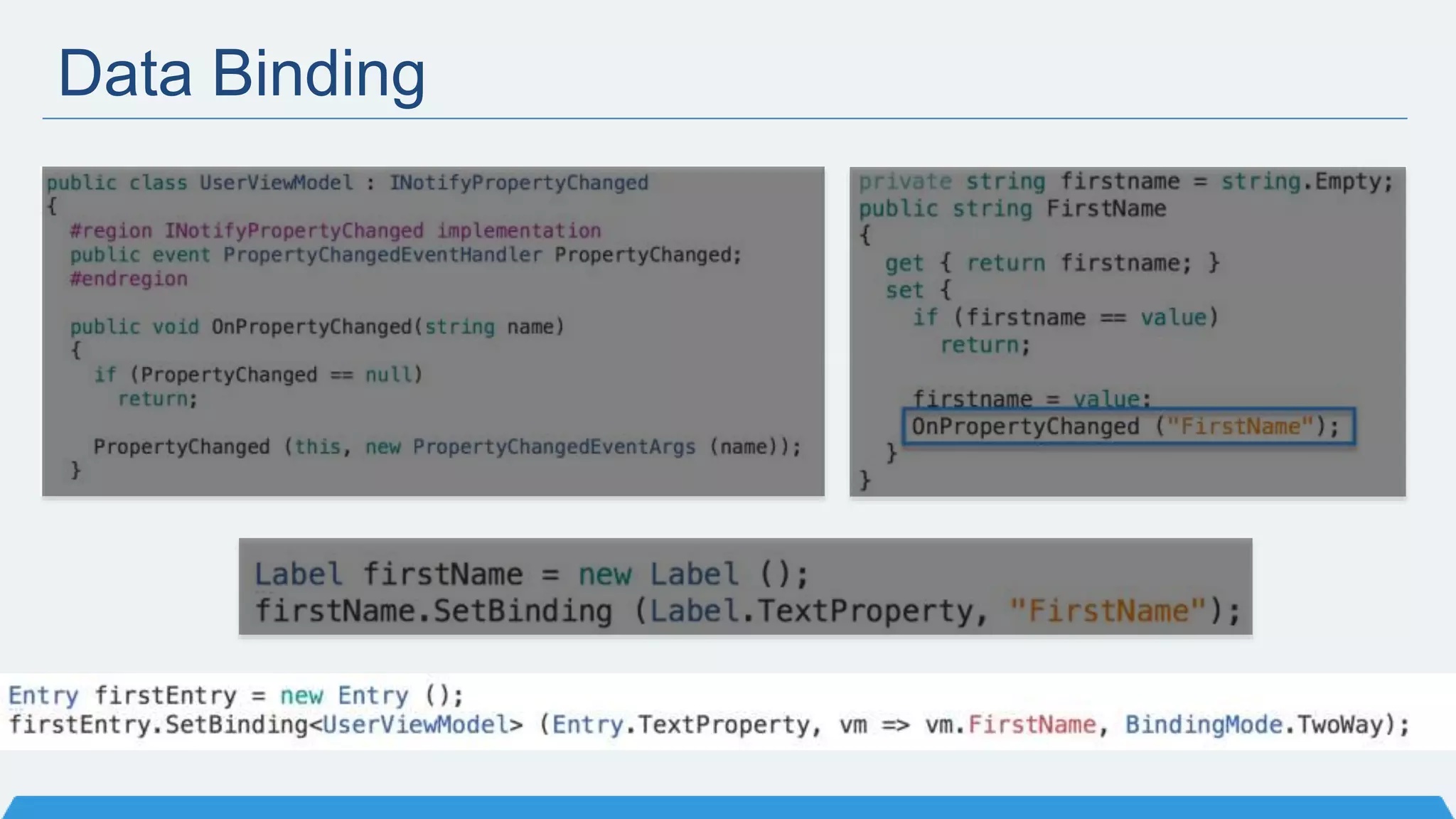 Data Binding
 
