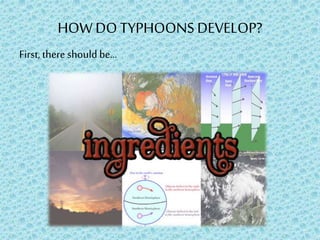 HOW DO TYPHOONS DEVELOP?
First, there should be…