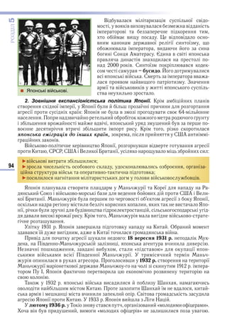 94
ÐÎÇÄІË5
В в и ї в
в в ви в в в
в и
ви в в
в и в ї ї и ї
в ви и и
и С А и в в
в и и
в Си ї в в
усидо и в и
в в С вв
в ви и З
ї в ви в и
в и
2. Зовнішня експансіоністська політика Японії. К и в
в ї ї Я ї и ї и и и
ї и ї Я в в и в
и ви и
в в в и и в
в и в и и и и К и
ÿïоíñüêà åìіãðàöіÿ до іíøèõ êðàїí, и С А и
и в
В в и в и в Я ї в и в в в ї
и Ки СРСР С А В и ї и ї в и и
►в в ви и и и
► и в в и
в ив и в
► и и и и ви в в в в
Я в в и и ї К ї Р
и С в в и в ви и С А В и
ї и ї и в ї Я ї
и и и и и и и ви Я
ї и и в и в
в и ви в ї и К ви в в
в
Я в и в Ки О и
в в ї ви и в Ки ї и в
ив ї и в 1 вересня 1 1 р.
в и в и и ив
Н в ви и « в » ї
и и в и в ї в ї ї и и
и и в ив и 1 р. в и ї
ї в ї ви и и
І Я и в и ви и
в
Т в ви и и и и
в и и Ки и и ї в и
в и и и и Св в и
Я ї и Ки Я ви и Н
л то у1 р. Т в в в и « и и и»
в в и и ви и « и в» и и и в
 Японські військові.
Право для безоплатного розміщення підручника в мережі Інтернет має
Міністерство освіти і науки України http://mon.gov.ua/ та Інститут модернізації змісту освіти https://imzo.gov.ua
 
