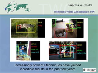 Tetherless World Constellation, RPI
Impressive results
Increasingly powerful techniques have yielded
incredible results in the past few years
 