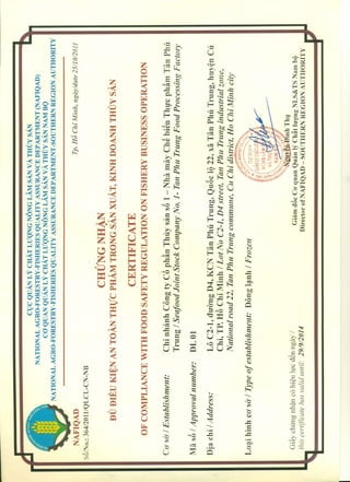 Seajoco Dl01 Certificate