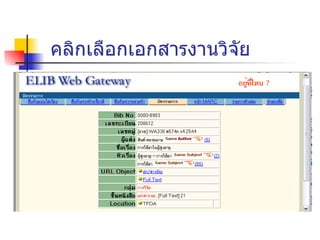 คลิกเลือกเอกสารงานวิจัย 