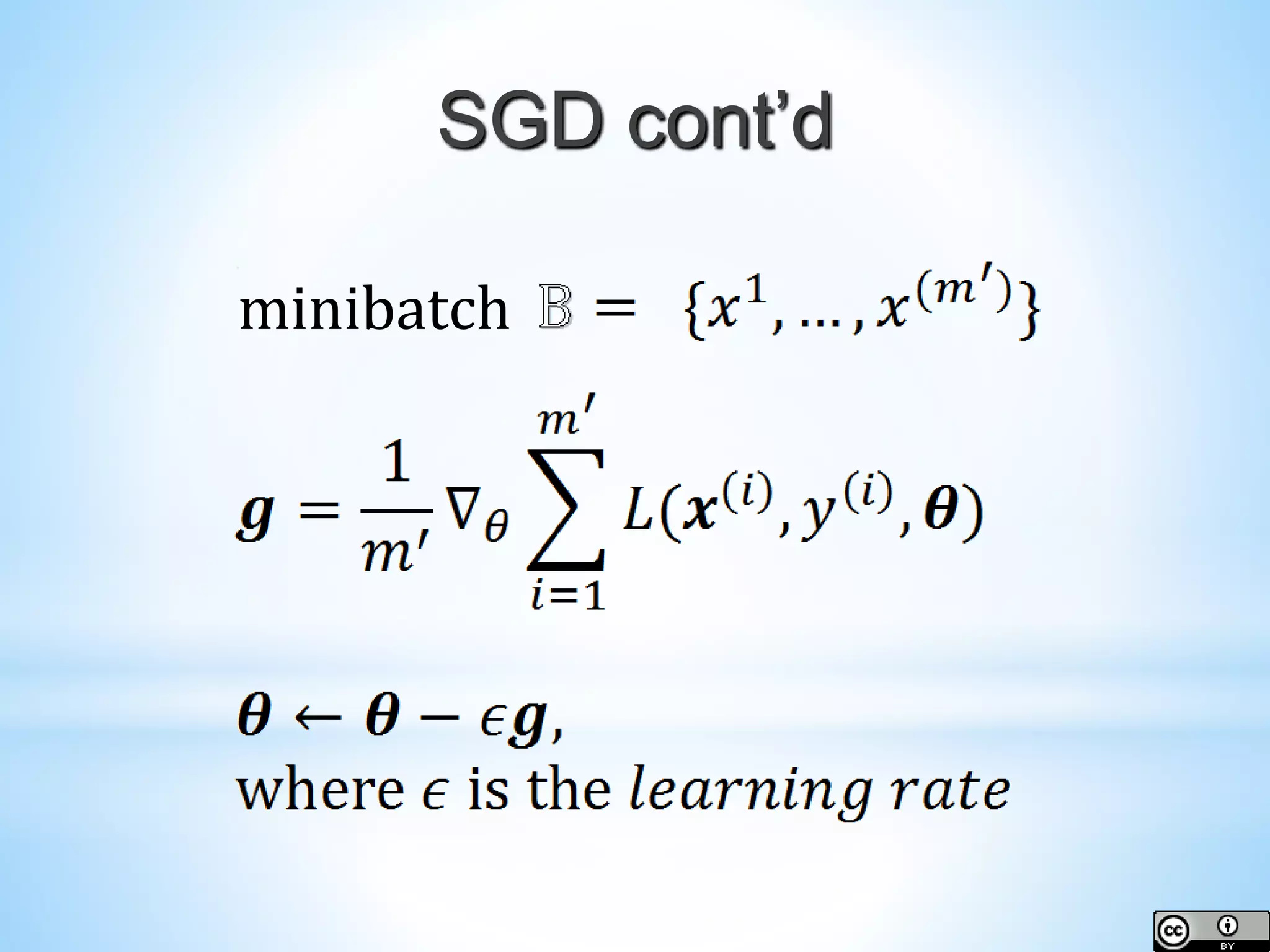 SGD cont’d minibatch 