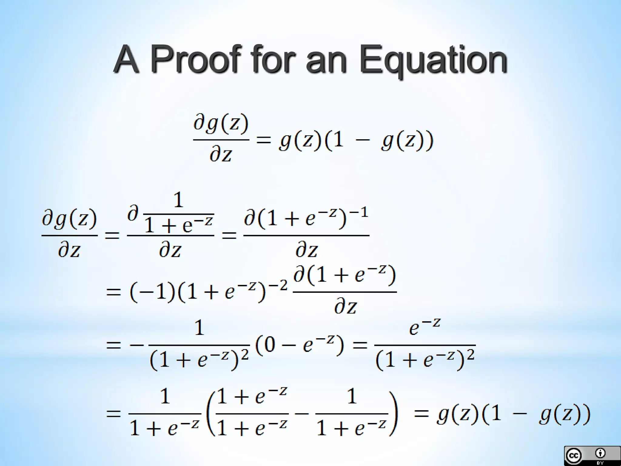 A Proof for an Equation 